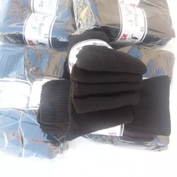 Lot de 10 Paires de Chaussettes Tennis , Sports, mi Longues Noire