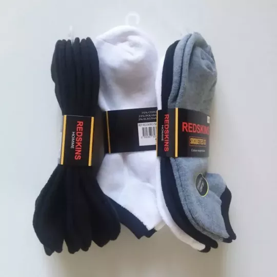 Lot de 9 Paires Socquettes RedSkins avec Coussinets Top Confort