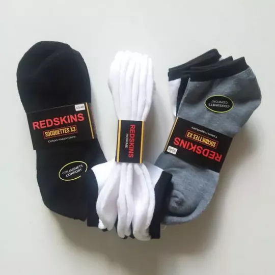 Lot de 9 Paires Socquettes RedSkins avec Coussinets Top Confort