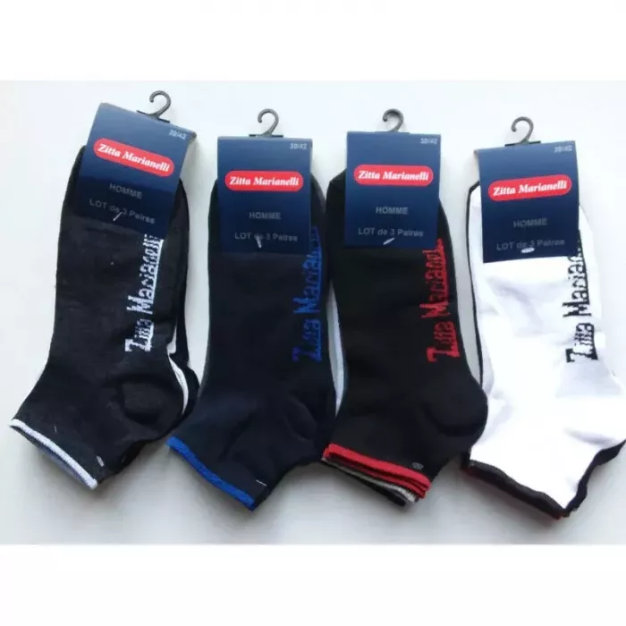 Lot de 12 Paires Socquettes Chaussettes Courtes de Qualité Zitta Marianelli Principale