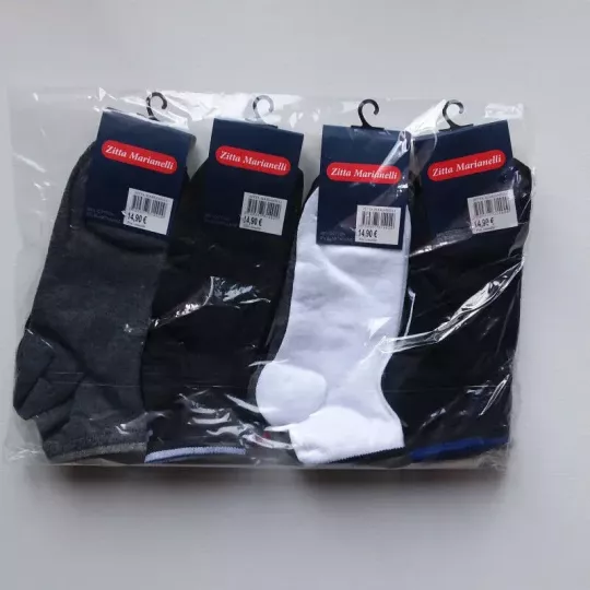 Lot de 12 Paires Socquettes Chaussettes Courtes de Qualité Zitta Marianelli Etiquette