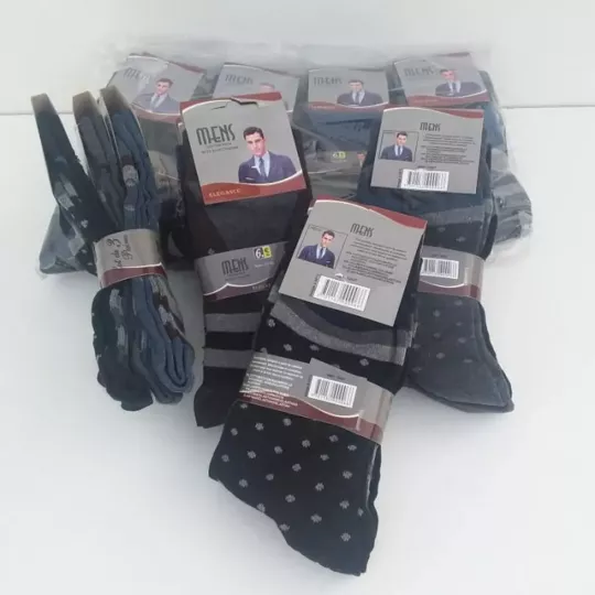 Lot de 12 paires de Chaussettes Hommes Mi Longues MENS Etiquettes