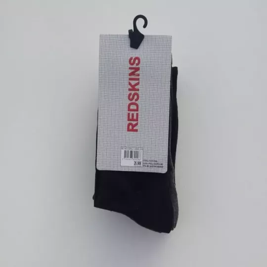 Lot de 6 Paires de Chaussettes Classiques Mi Hautes REDSKINS Etiquette