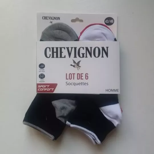 Lot De 6 Paires De Chaussettes Socquettes Courtes CHEVIGNON Principale