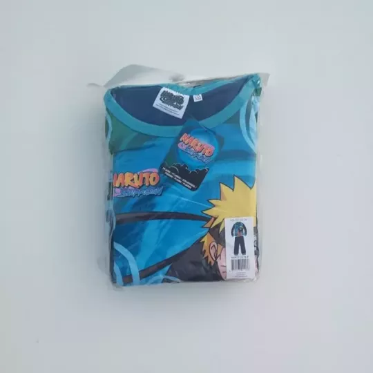 Pyjama Polaire Enfants 2 Pièces Naruto Shippuden Bleu Marine Emballer