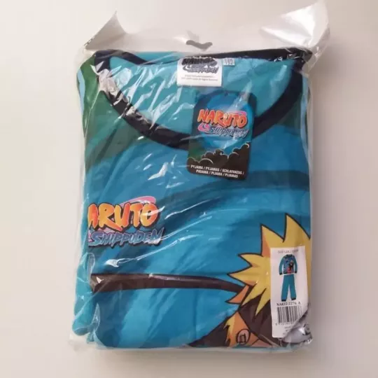 Pyjama Polaire Enfants 2 Pièces Naruto Shippuden Bleu Clair Embalage