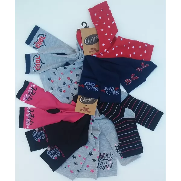 Lot De 10 Paires Chaussettes Tendances Enfants Filles TOP Confort CHEVIGNON Autres