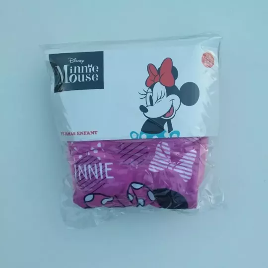 Pyjama 2 Pièces Polaire Enfants Rose MINNIE Doux et Chaud 6 Tailles Emballage