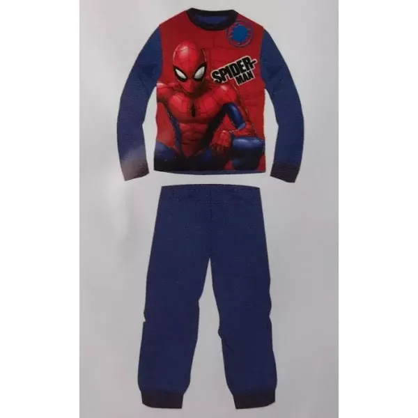 Pyjama 2 Pieces Polaire Enfants SPIDERMAN Bleu-Rouge 5 Tailles