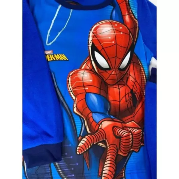Pyjama 2 Pieces Polaire Enfants SPIDERMAN Bleu Clair 5 Tailles Zoom