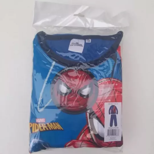 Pyjama 2 Pieces Polaire Enfants SPIDERMAN Bleu Clair 5 Tailles Emballage