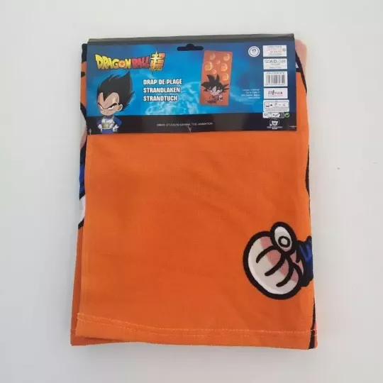 Serviette Drap De plage, Piscine Microfibres  DRAGON BALL Z BULLES Face Arrière