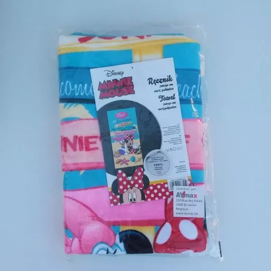 Serviette Drap De Plage, Piscine Microfibres Minnie & Daisy Emballage