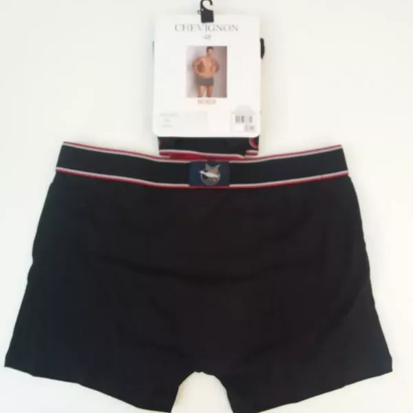 Caleçon Boxer Hommes CHEVIGNON Du S au 2XL Au Choix Noir/Rouge Arrière