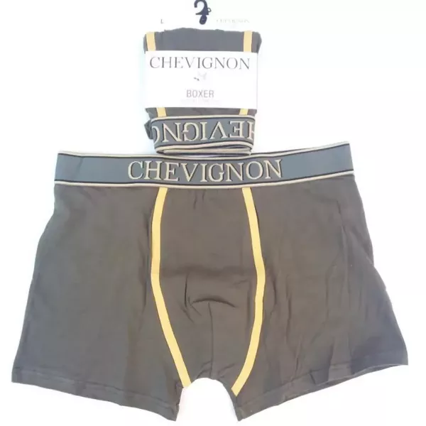 Caleçon Boxer Hommes CHEVIGNON Du S au 2XL Au Choix Vert Kaki / Jaune Principale