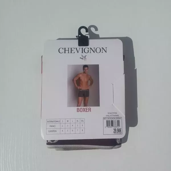 Caleçon Boxer Hommes CHEVIGNON Du S au 2XL Au Choix Bordeaux / Beige Etiquette Arrière