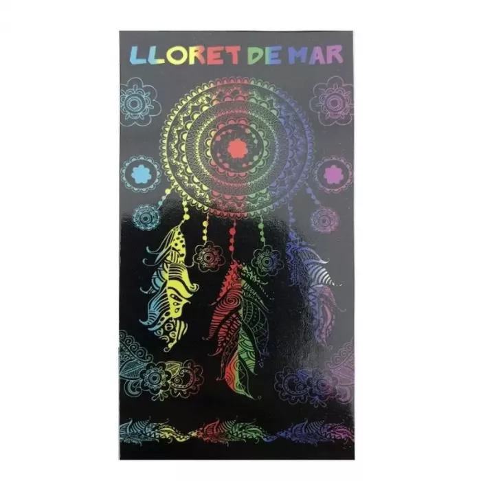 Serviette De Plage Drap De Bain Microfibres Attrape Rêves Noire Principale