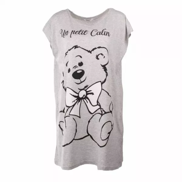 Chemises de Nuit Grise Taille Unique Coton Marque Française ETINCELLE Principale