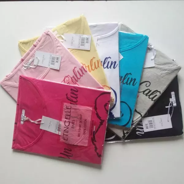 Chemises de Nuit Jaune Taille Unique Coton Marque Française ETINCELLE 7 Couleurs