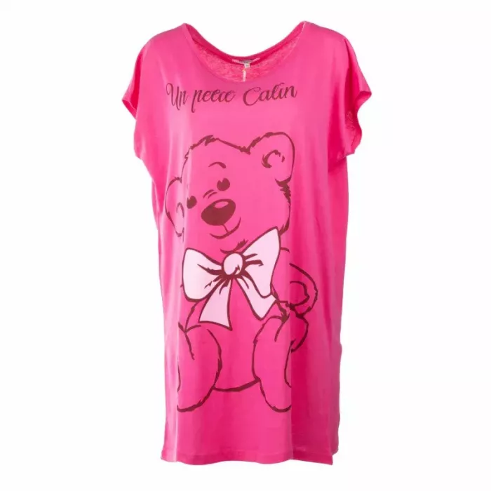 Chemises de Nuit Rose Fushia Taille Unique Coton Marque Française ETINCELLE Principale