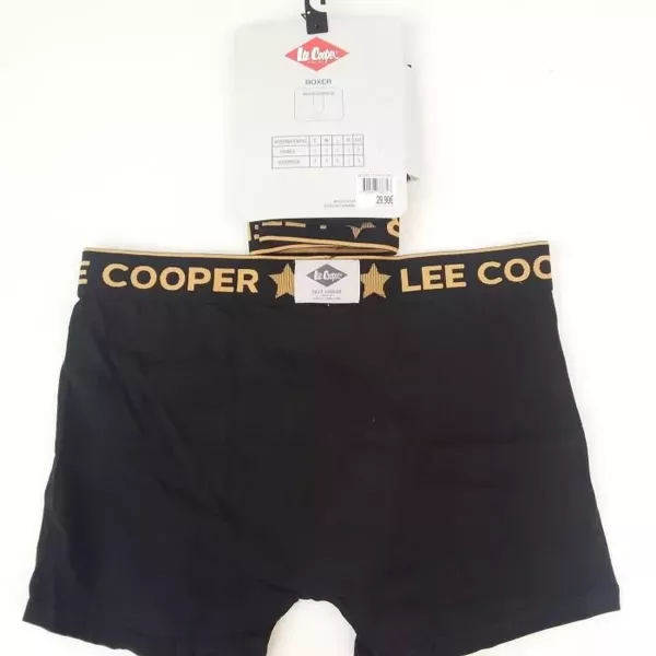 Caleçon Boxer Hommes LEE COOPER du S au 2XL au Choix Noir-Jaune Arriere