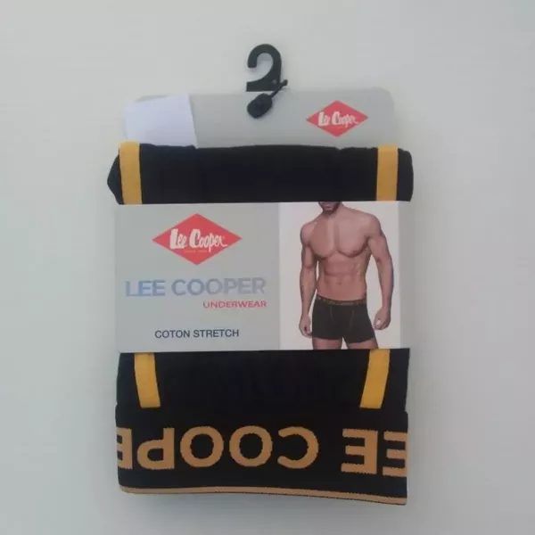 Caleçon Boxer Hommes LEE COOPER du S au 2XL au Choix Noir-Jaune Emballage