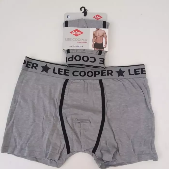 Caleçon Boxer Hommes LEE COOPER du S au 2XL au Choix Gris-Noir Face