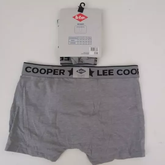 Caleçon Boxer Hommes LEE COOPER du S au 2XL au Choix Gris-Noir Arriere