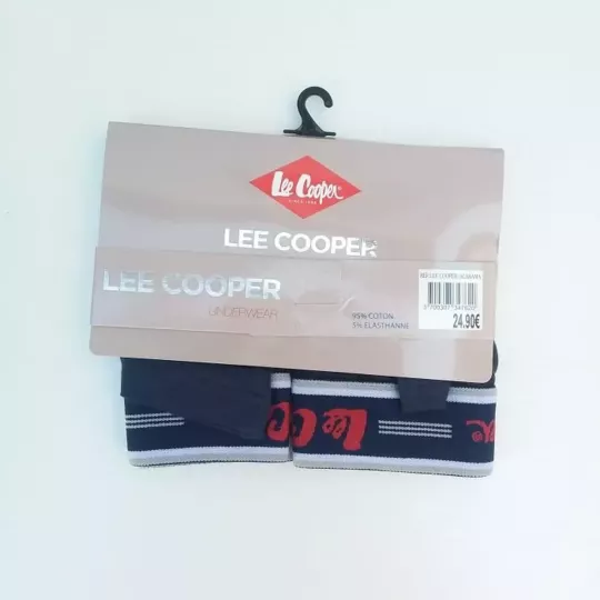 Caleçon Boxer Hommes LEE COOPER du S au 2XL Caleçon Boxer Hommes LEE COOPER du S au 2XL Noir-Bleu Etiquette