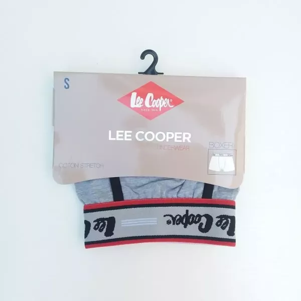 Caleçon Boxer Hommes LEE COOPER du S au 2XL Gris Emballage