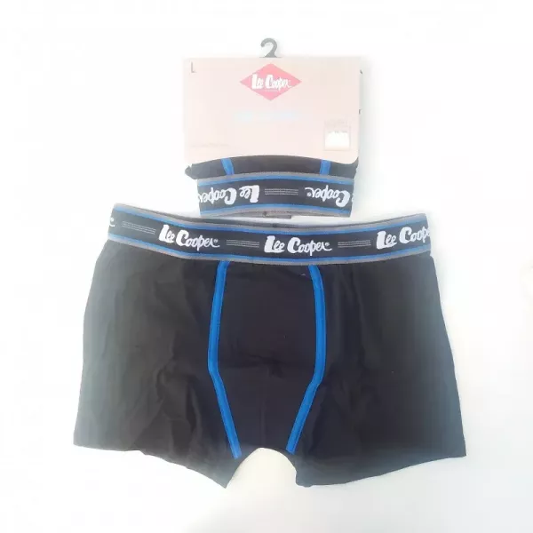 Caleçon Boxer Hommes LEE COOPER du S au 2XL Noir-Blanc Face