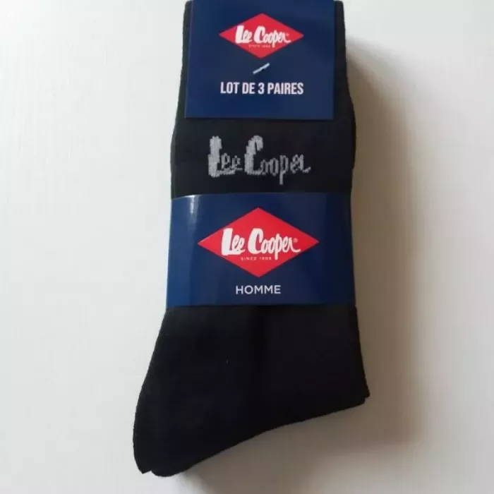 Lot De 3 Paires De Chaussettes Classiques Lee Cooper Unies Noire Principale