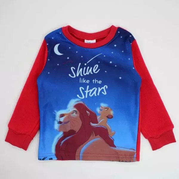 Pyjama 2 Pieces Polaire Enfants ROI LION Rouge 6 Tailles Haut