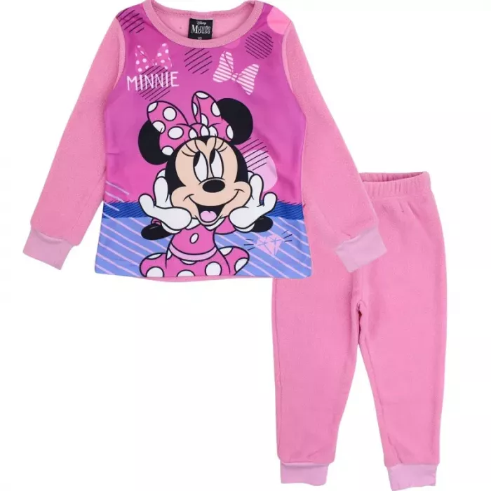 Pyjama 2 Pièces Polaire Enfants Rose MINNIE Doux et Chaud 6 Tailles Principale