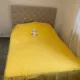 Plaid, Couverture Polaire Marque KINDY 200/ 230CM Couleur Jaune Brillant Vintage Lit