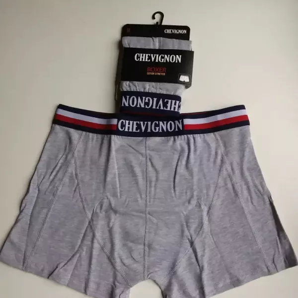 Caleçon Boxer Hommes CHEVIGNON Du S au 2XL Au Choix Gris Clair Face