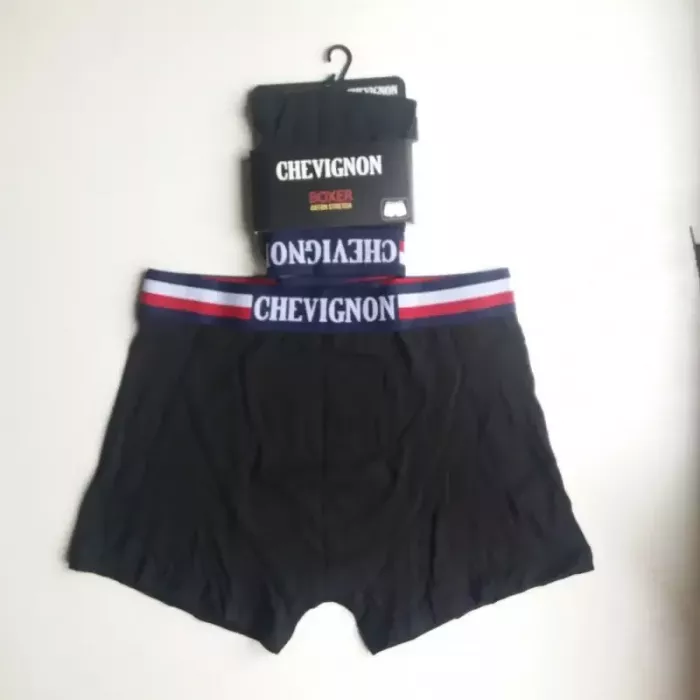 Caleçon Boxer Hommes CHEVIGNON Du S au 2XL Au Choix Noir Face