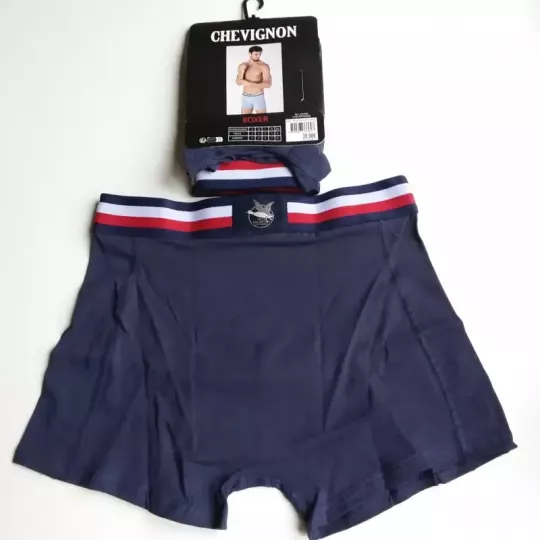 Caleçon Boxer Hommes CHEVIGNON Du S au 2XL Au Choix Bleu Marine Arriere