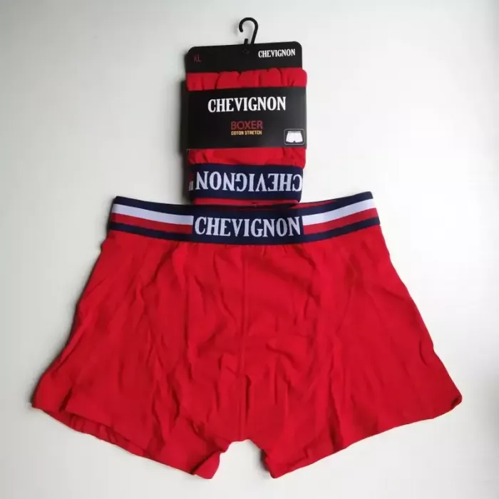 Caleçon Boxer Hommes CHEVIGNON Du S au 2XL Au Choix Rouge Face