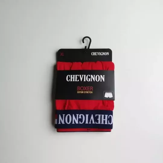 Caleçon Boxer Hommes CHEVIGNON Du S au 2XL Au Choix Rouge Etiquette