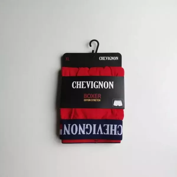 Caleçon Boxer Hommes CHEVIGNON Du S au 2XL Au Choix Rouge Etiquette