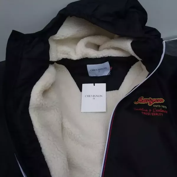 Vestes 3quarts Coupe Vent Imperméables Doublées Sherpa CHEVIGNON Noire Du S Au XXL Etiquette