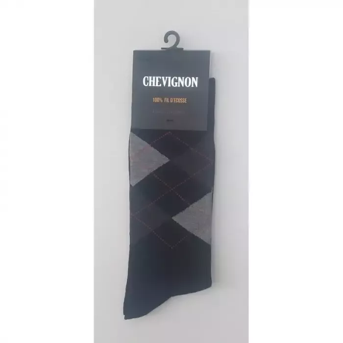 Paire de Chaussettes Mi Longues Chevignon 100% Coton fil D'écosse Dessin jacquard Principale