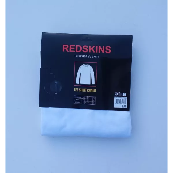 Tee Shirt Manches Longues Chaud REDSKINS Du S Au 2XL Couleur Blanc Emballage
