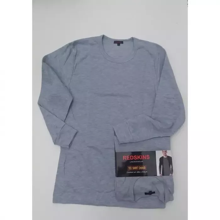 Tee Shirt Manches Longues Chaud REDSKINS Du S Au 2XL Couleur Gris Clair Principale