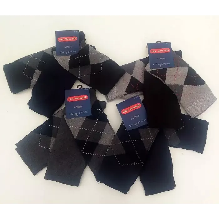 Lot de 12 Paires Chaussettes de Villes jacquard  Mi Longues ZITTA MARIANELLI Principale