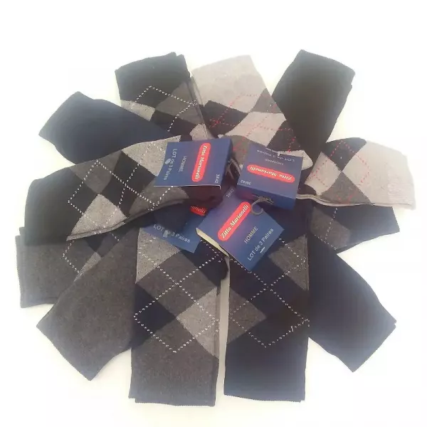 Lot de 12 Paires Chaussettes de Villes jacquard Mi Longues ZITTA MARIANELLI Détails