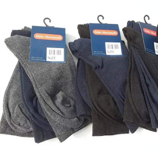 Lot de 12 Paires Chaussettes de Villes Unies Mi Longues ZITTA MARIANELLI Face