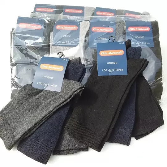 Lot de 12 Paires Chaussettes de Villes Unies Mi Longues ZITTA MARIANELLI Coté