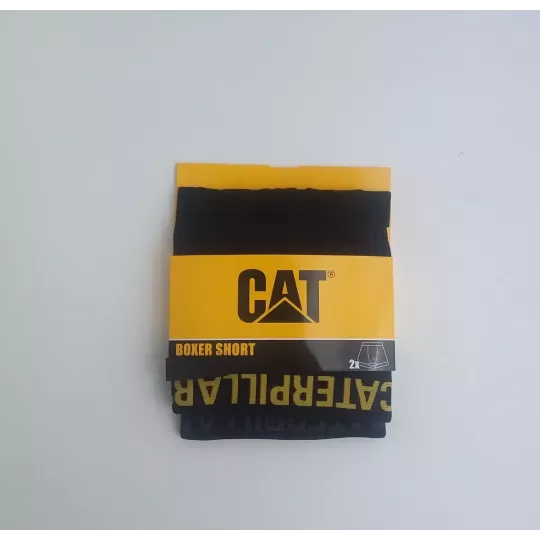 Caterpillar Lot de 2 Boxers Homme Noir Etiquette Face